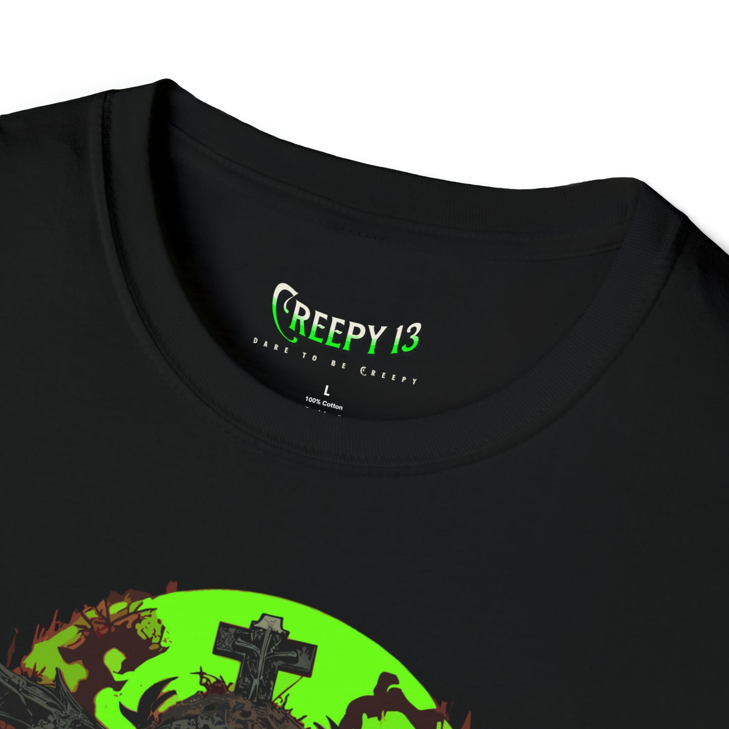 Skull Pile front and back printed Unisex Softstyle T-Shirt