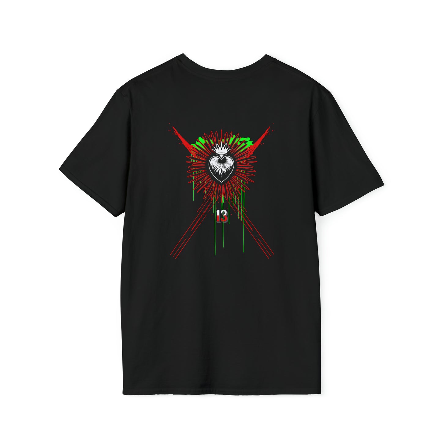 Skull Pile front and back printed Unisex Softstyle T-Shirt