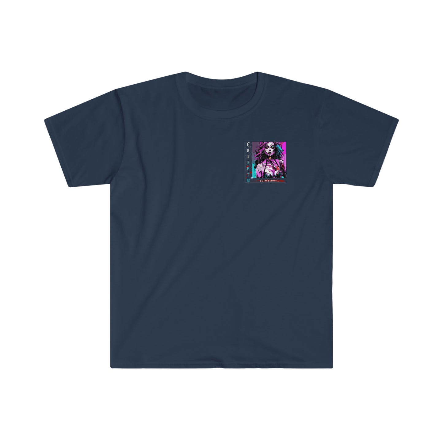 The B front and back printed Unisex Softstyle T-Shirt