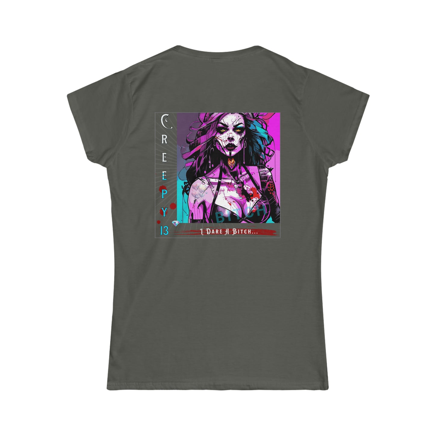 The B-2 front and back printed Women's Softstyle Tee