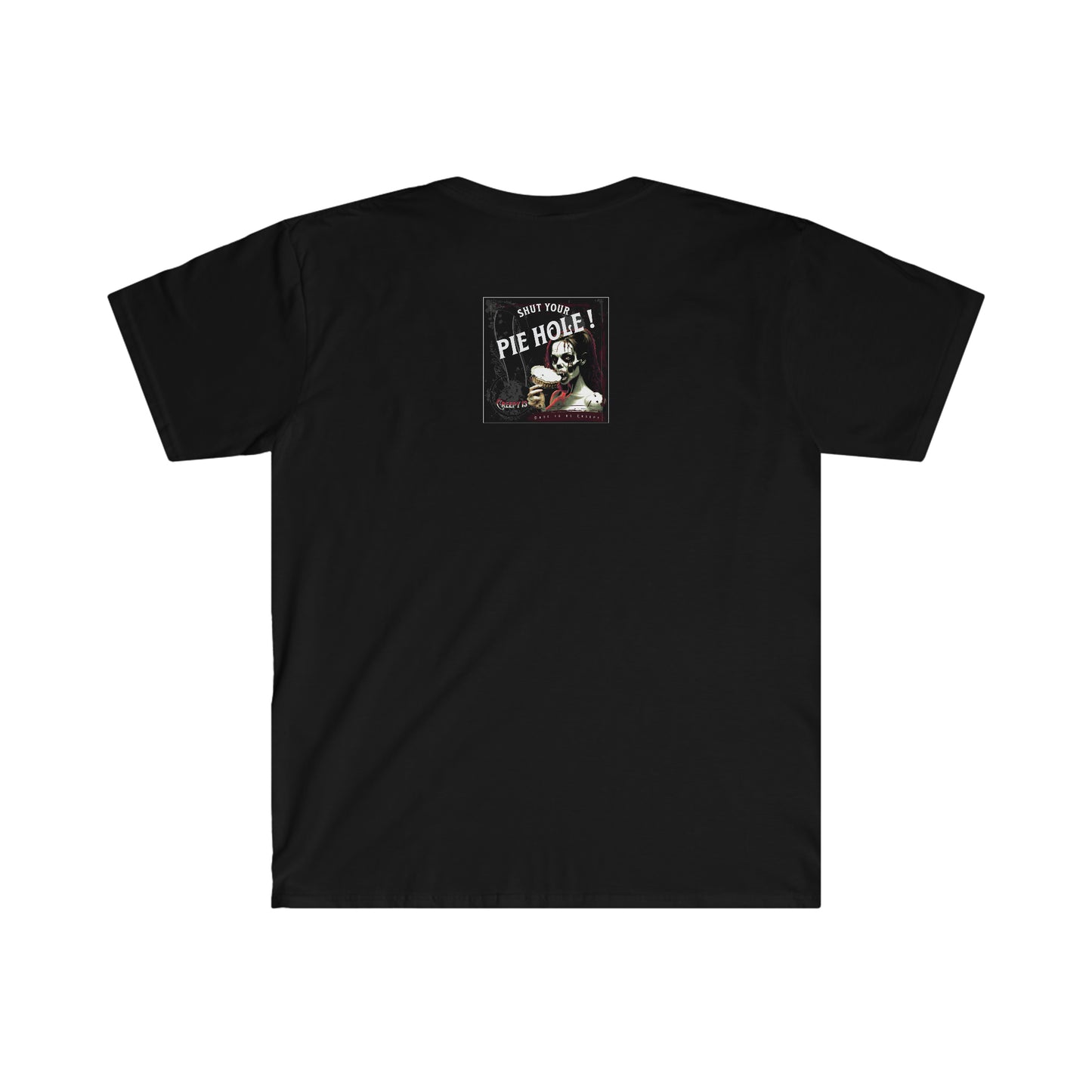 Pie Hole front and back printed Unisex Softstyle T-Shirt