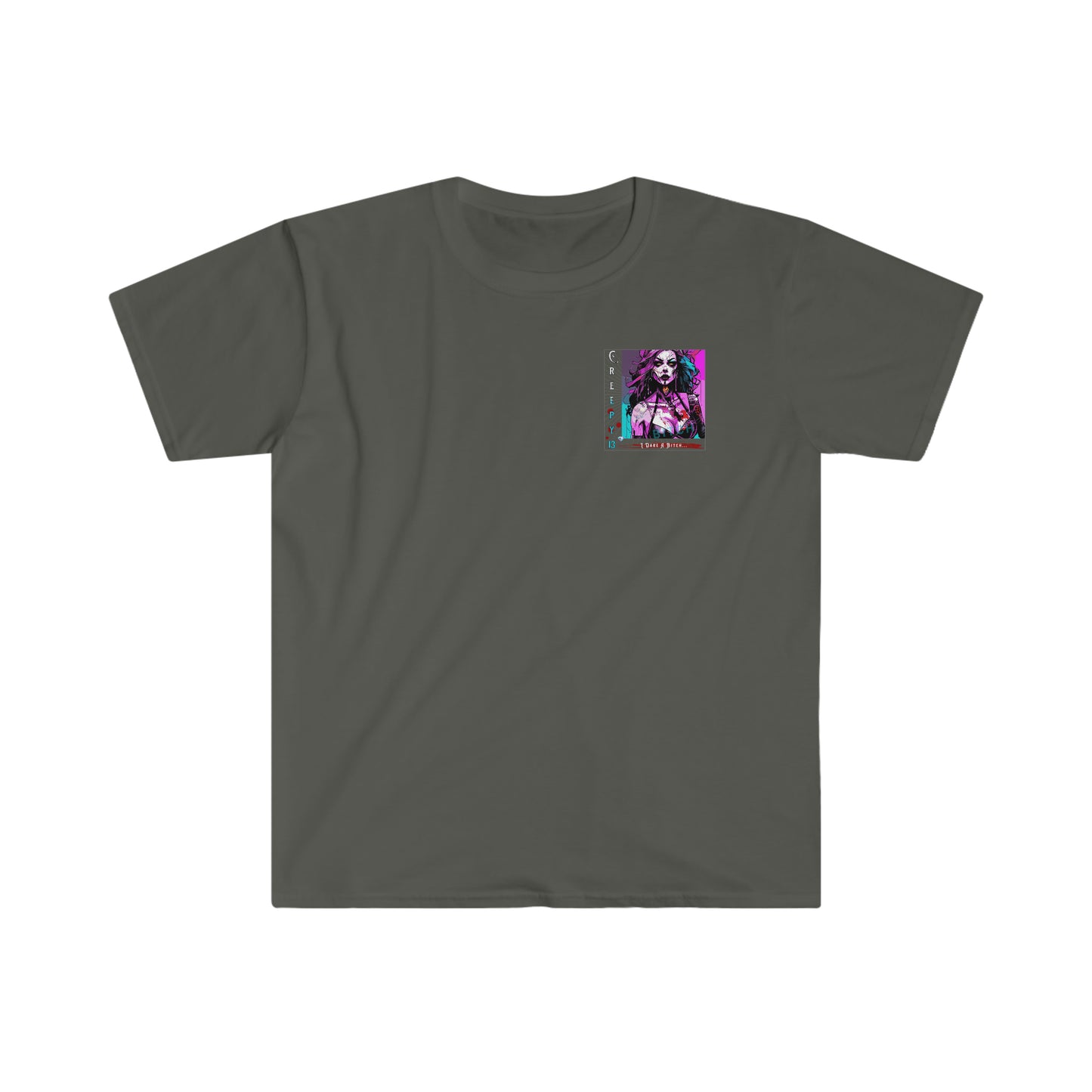 The B front and back printed Unisex Softstyle T-Shirt