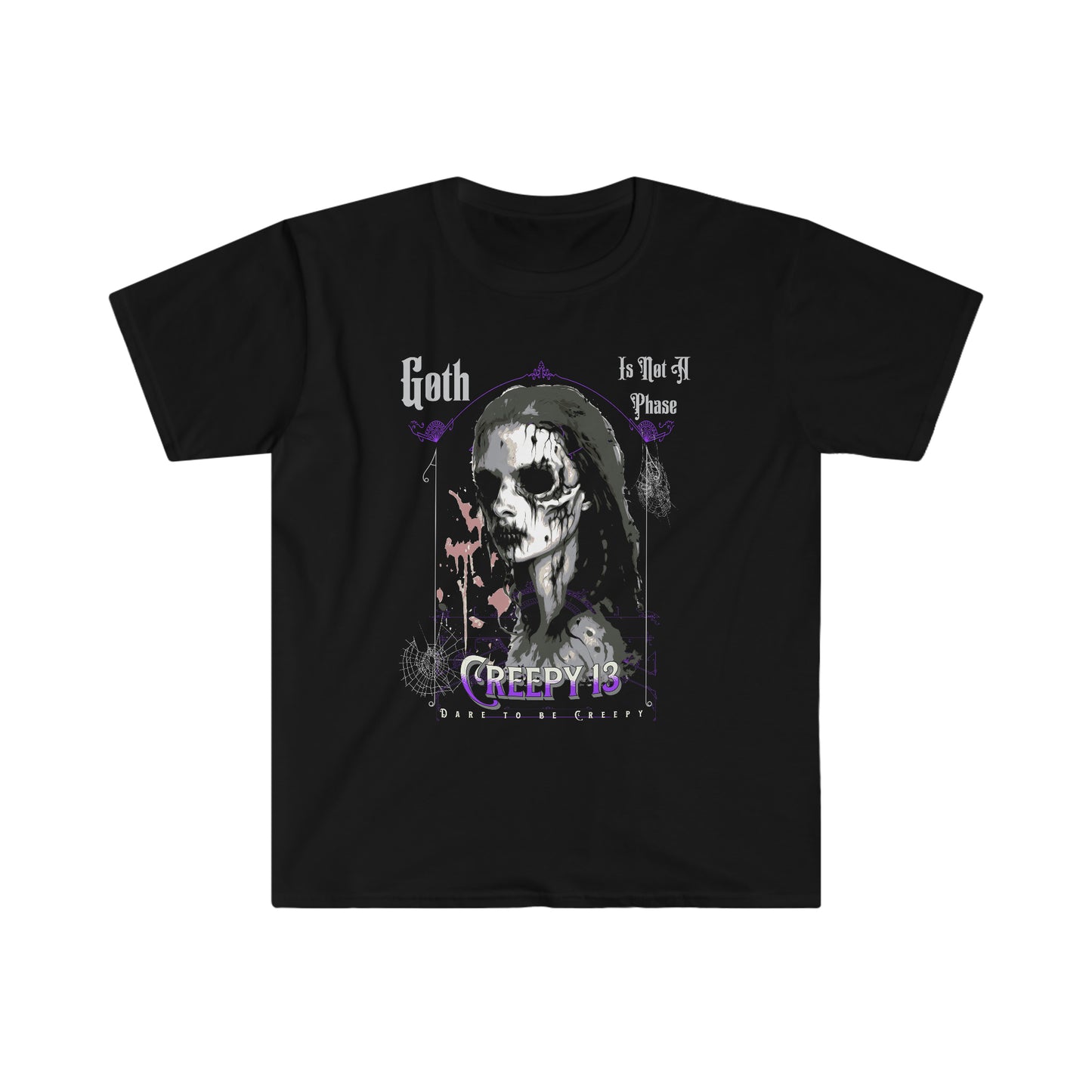 Goth is not a phase front and back printed Unisex Softstyle T-Shirt