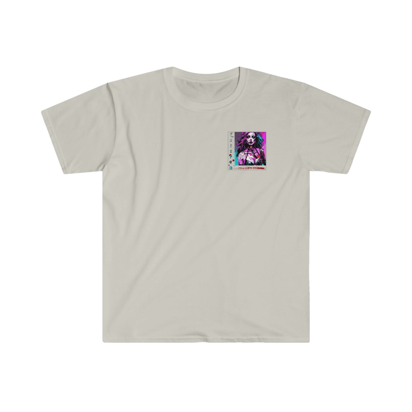 The B front and back printed Unisex Softstyle T-Shirt