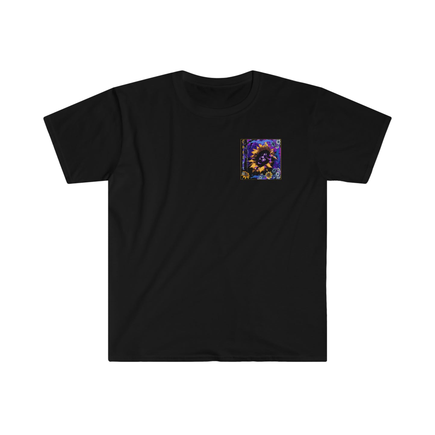 Sunflower Girl front and back printed Unisex Softstyle T-Shirt