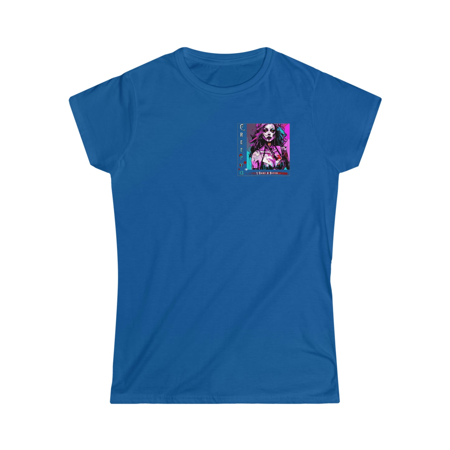 The B-2 front and back printed Women's Softstyle Tee
