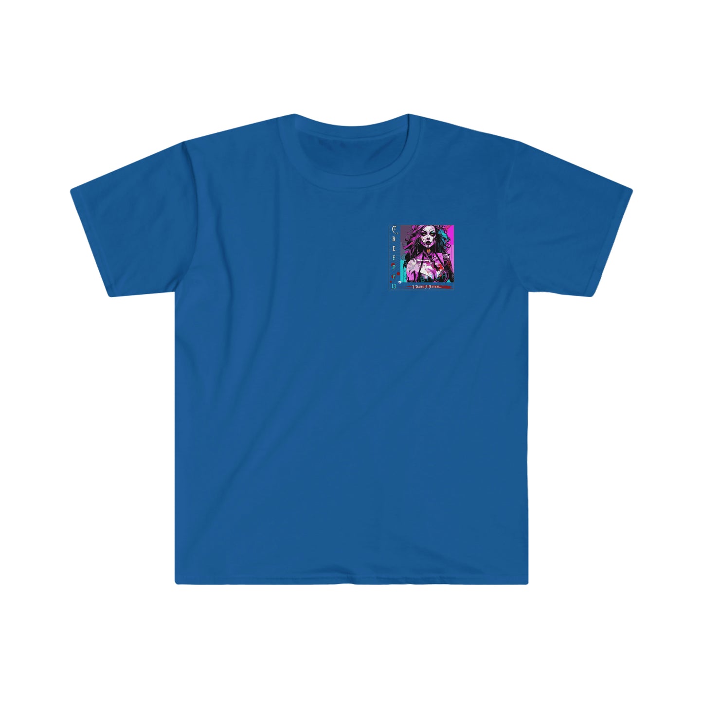 The B front and back printed Unisex Softstyle T-Shirt