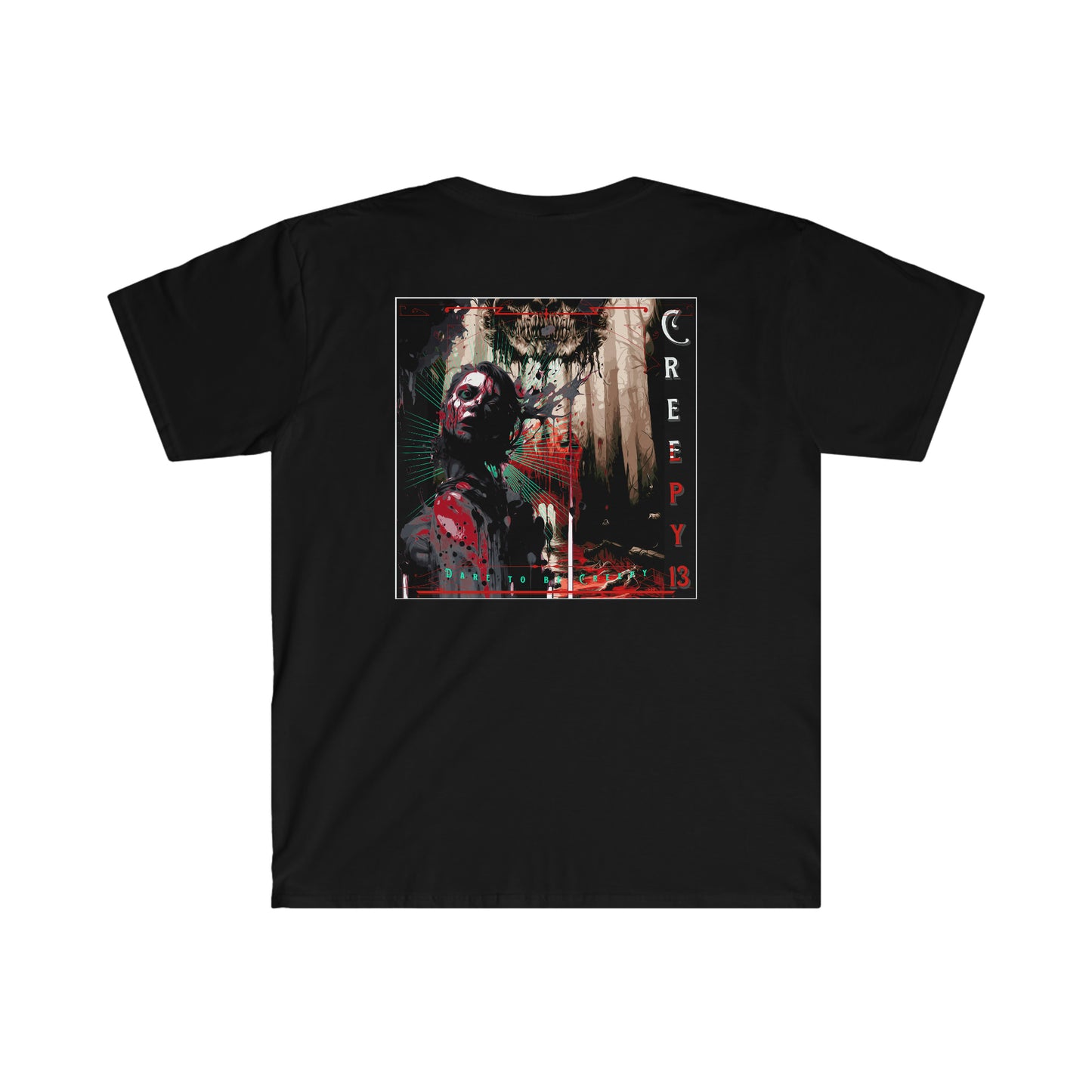 Blown Away front and back printed Unisex Softstyle T-Shirt