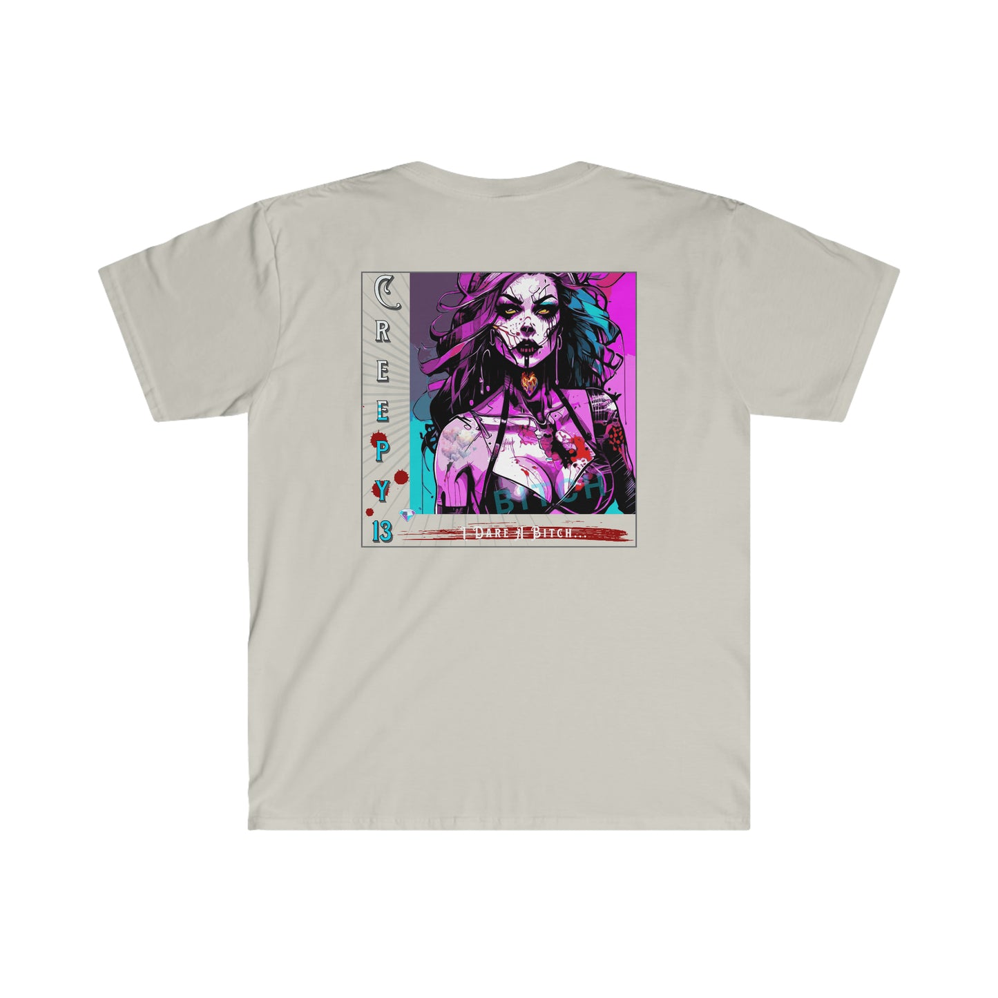 The B front and back printed Unisex Softstyle T-Shirt