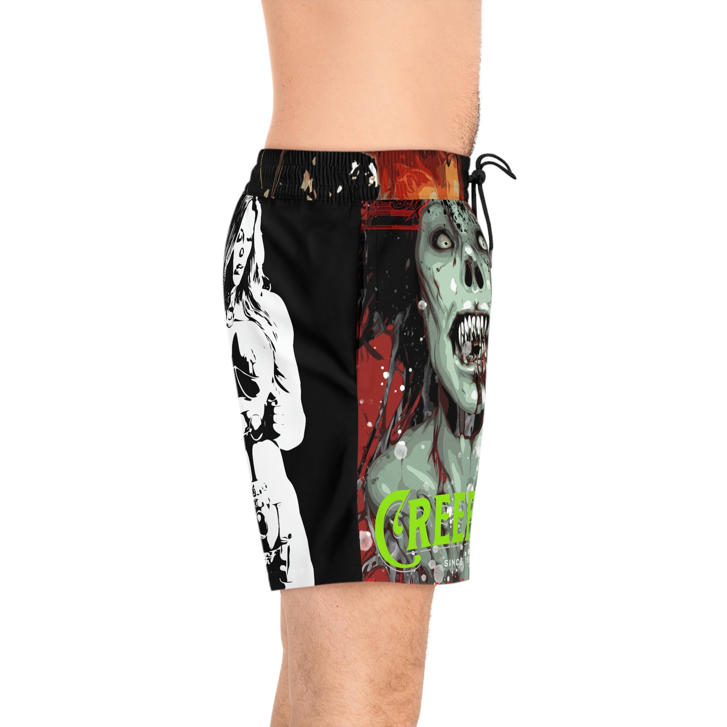 Creepy 13 Men's Mid-Length Swim Shorts (AOP) Other Goodies