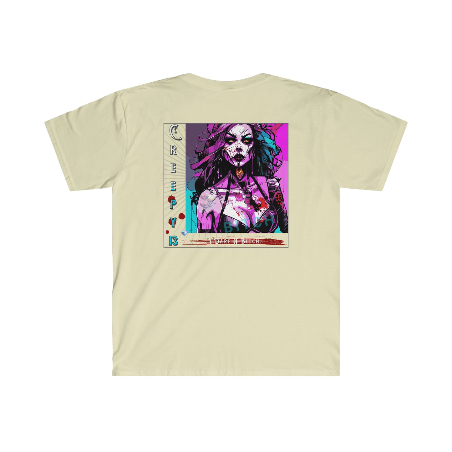 The B front and back printed Unisex Softstyle T-Shirt