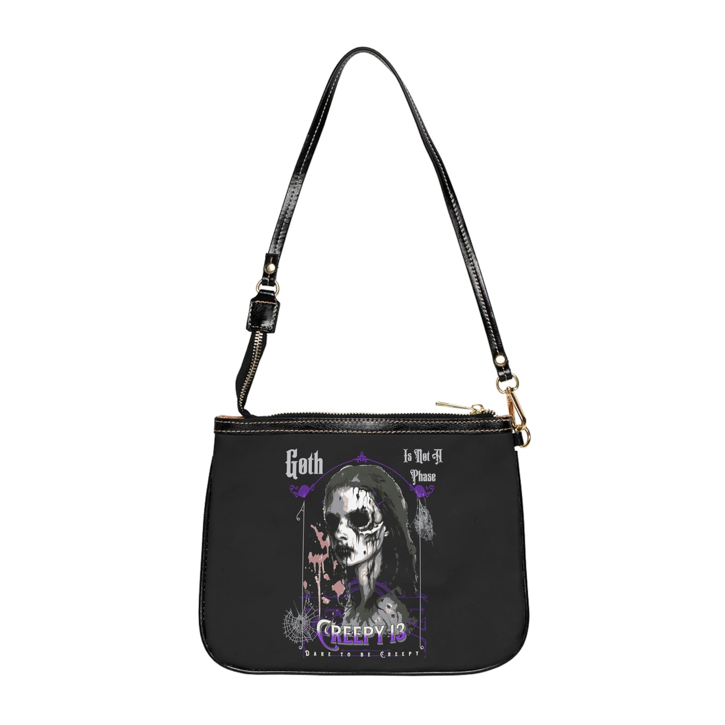 Goth Is Not A Phase front and back printed Small Shoulder Bag