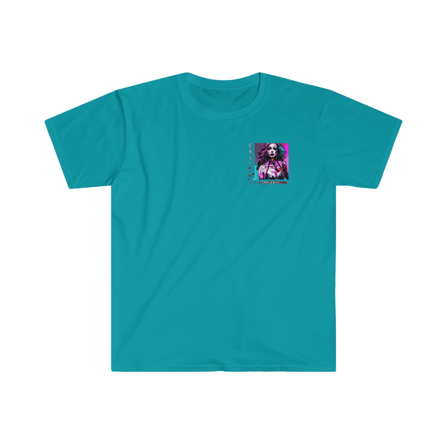 The B front and back printed Unisex Softstyle T-Shirt