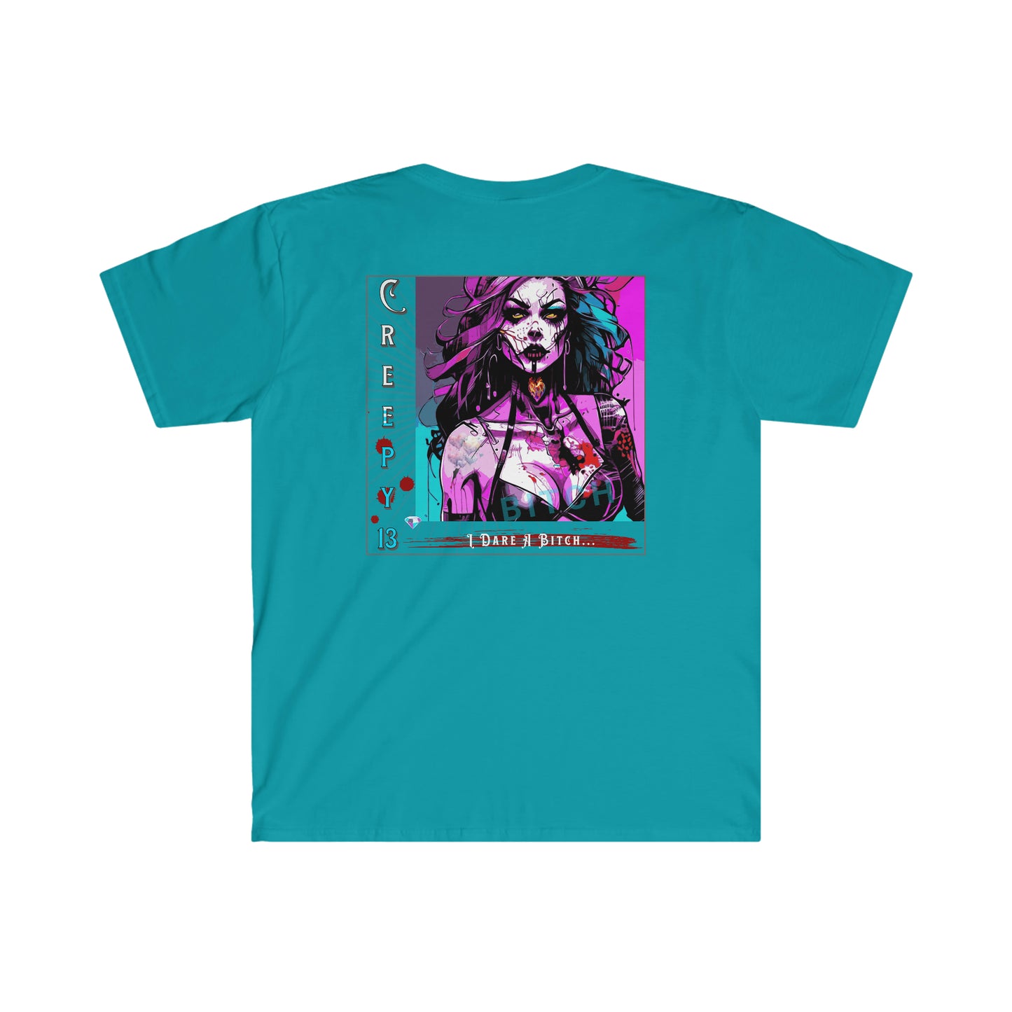 The B front and back printed Unisex Softstyle T-Shirt