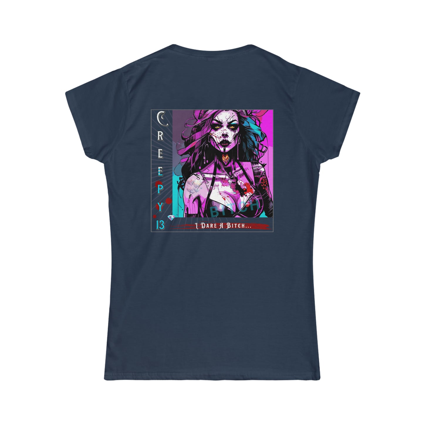 The B-2 front and back printed Women's Softstyle Tee