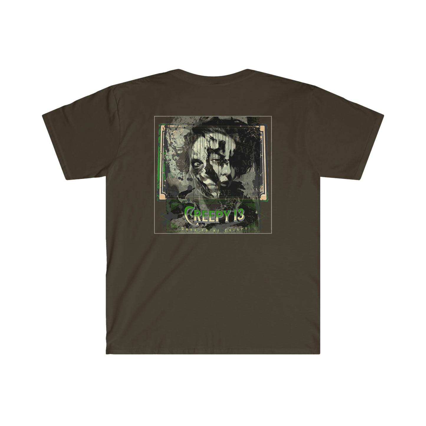 Ouija front and back printed Unisex Softstyle T-Shirt