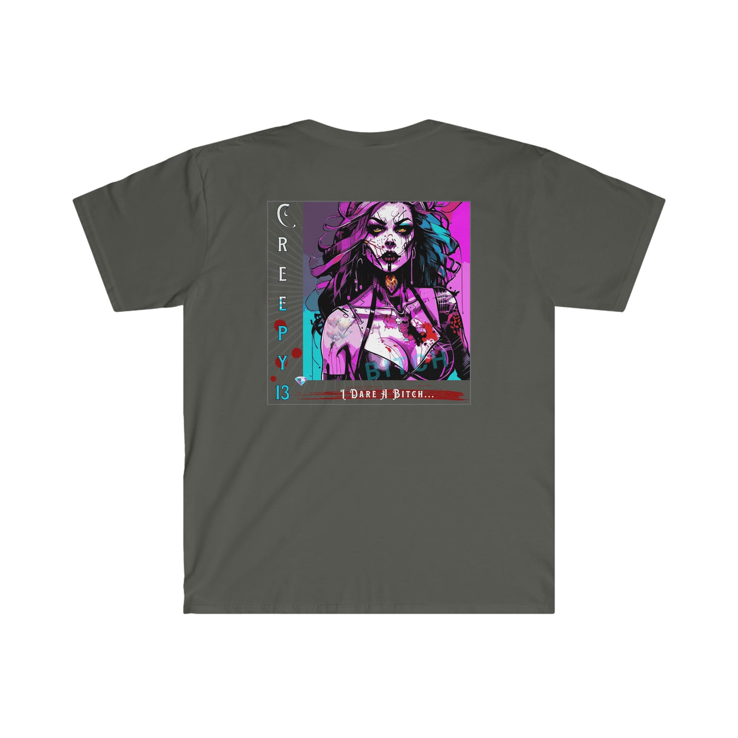 The B front and back printed Unisex Softstyle T-Shirt