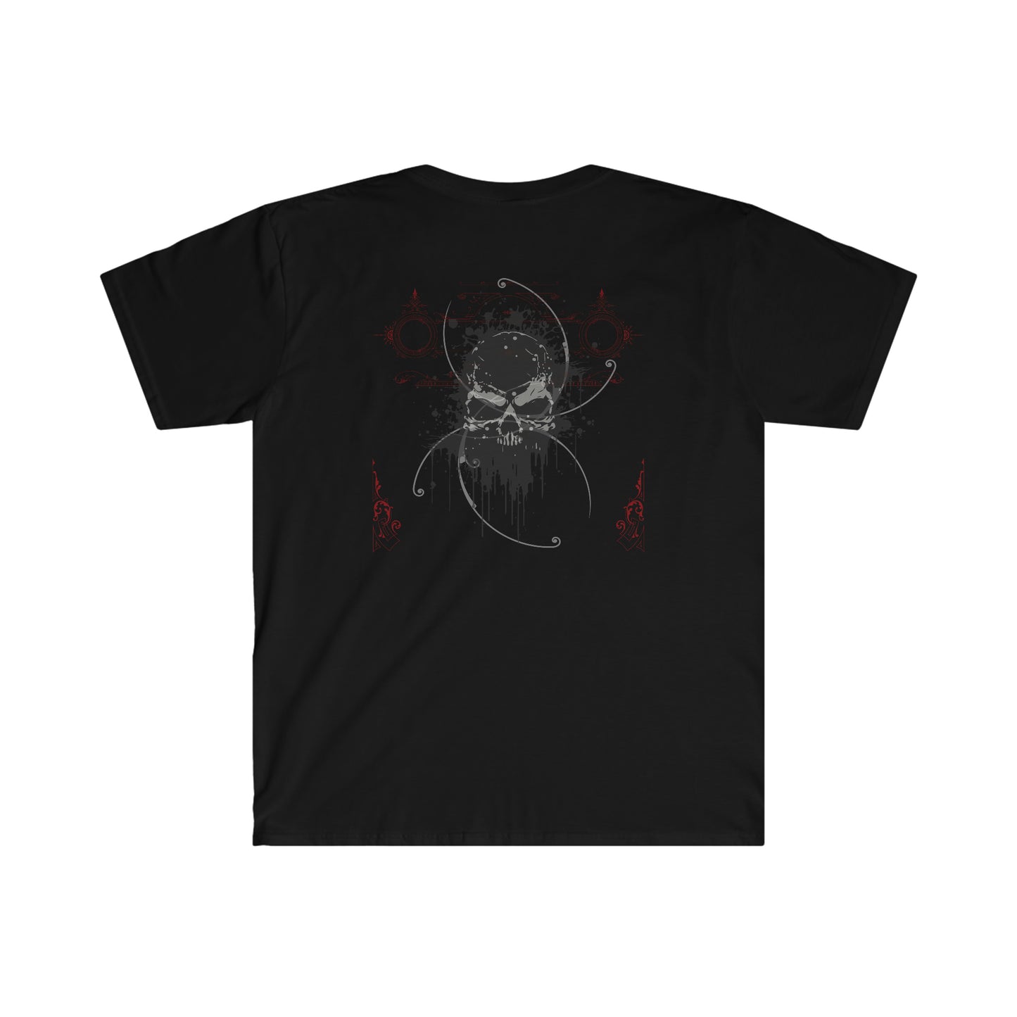 7 Head 2 front and back printed Unisex Softstyle T-Shirt