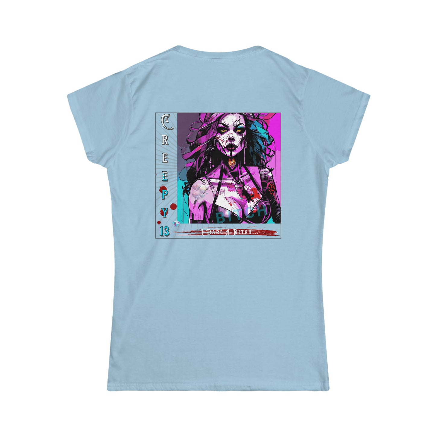The B-2 front and back printed Women's Softstyle Tee