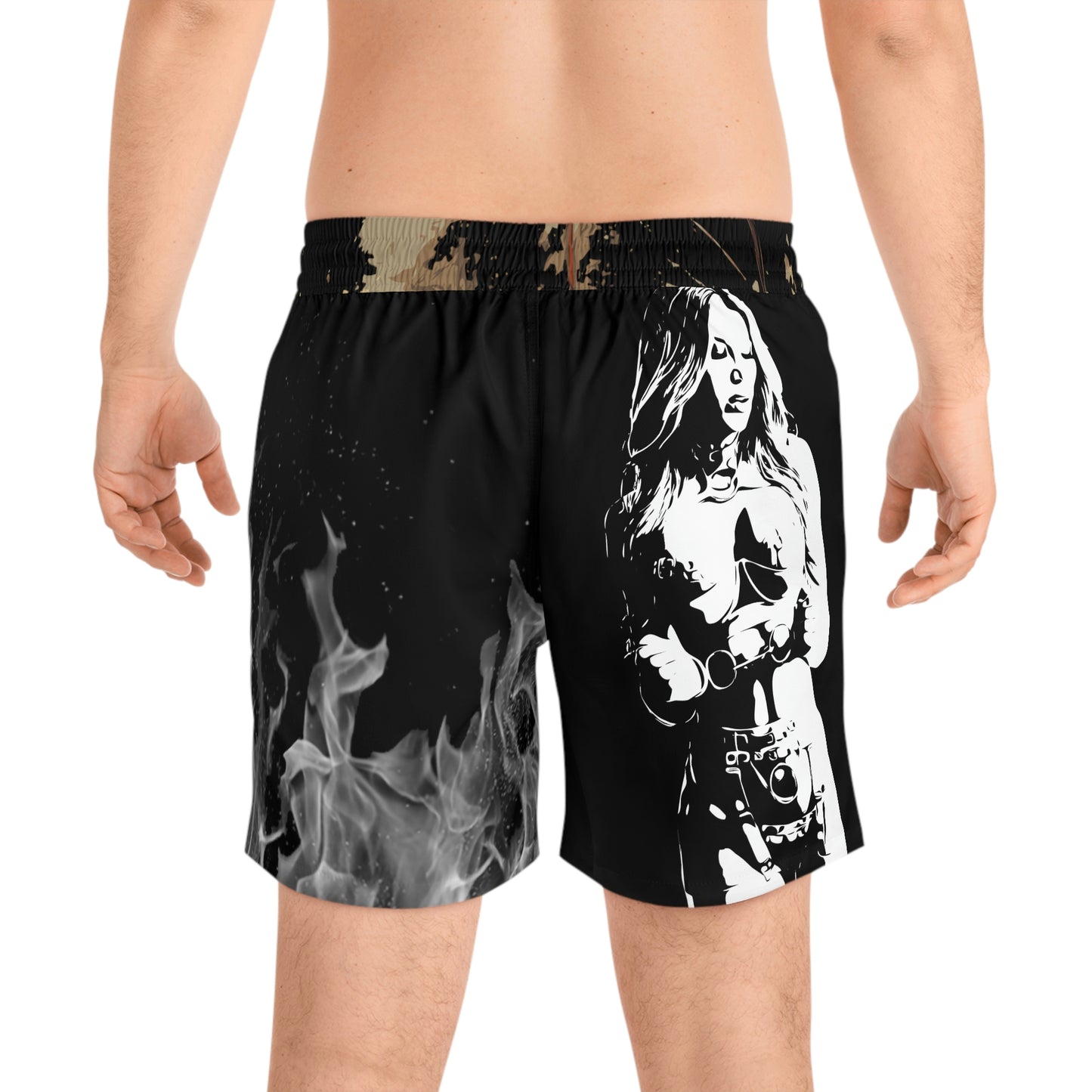 Creepy 13 Men's Mid-Length Swim Shorts (AOP) Other Goodies