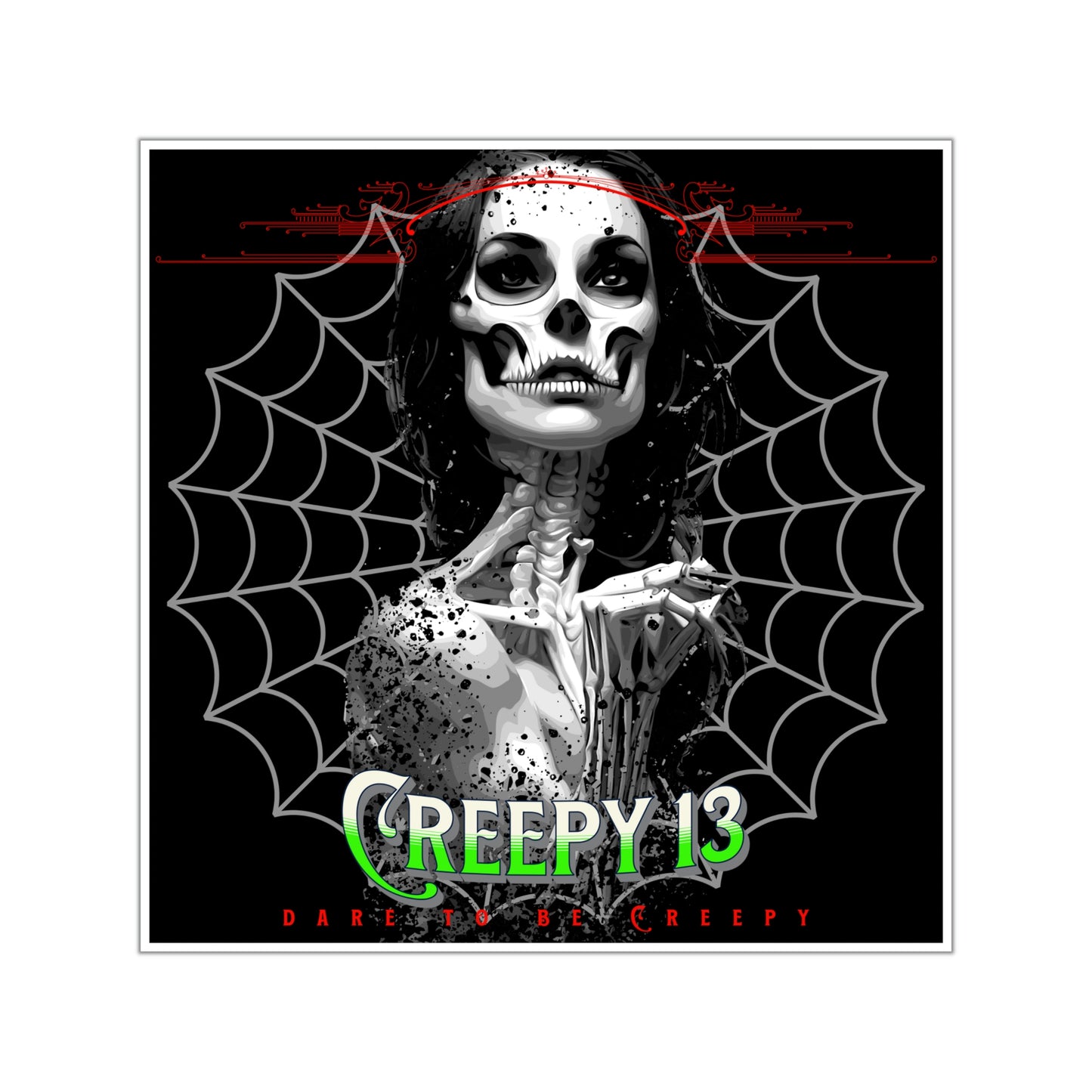 Creepy 13 Square Vinyl Stickers Other Goodies