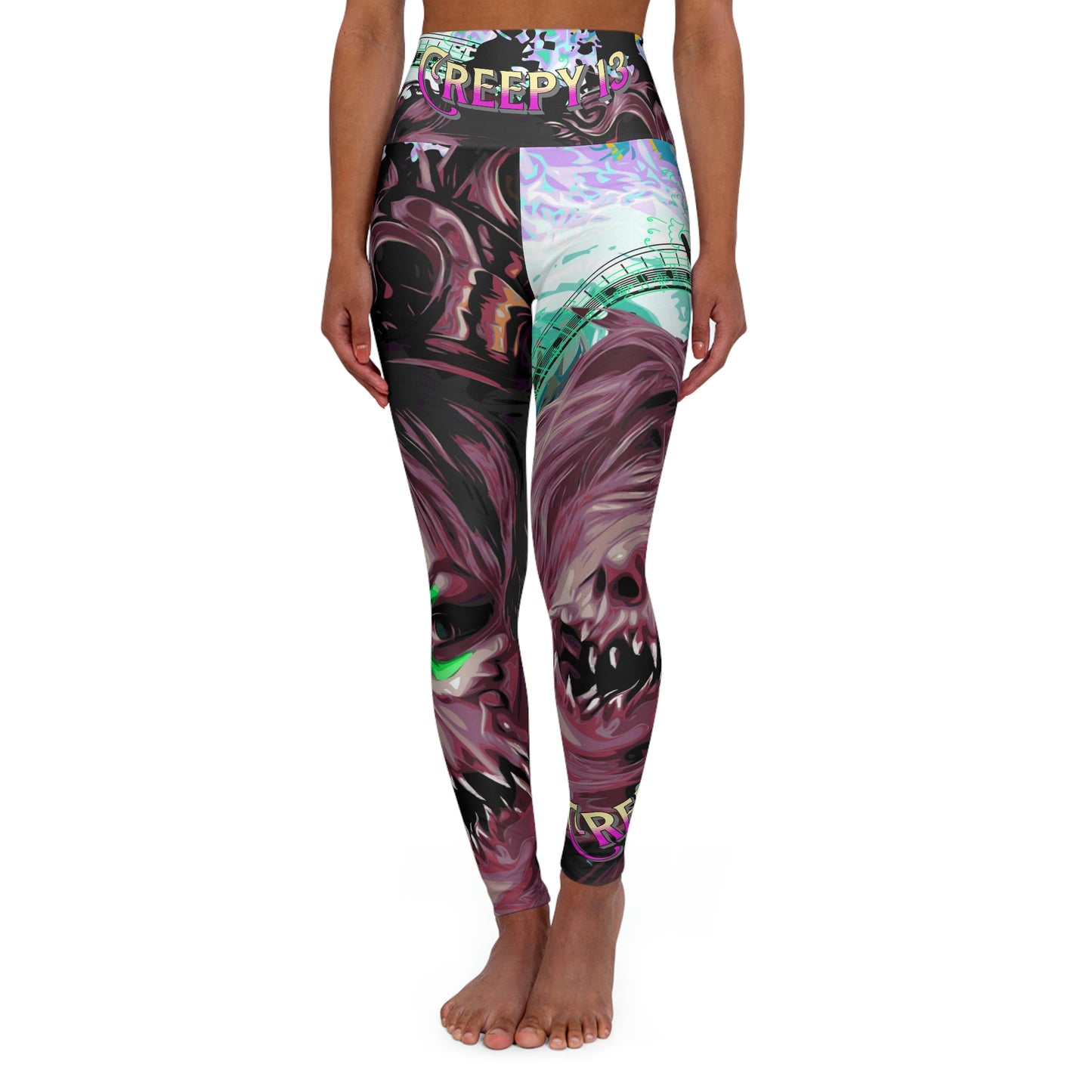 Creepy 13 Aqua Queen High Waisted Yoga Leggings other goodies