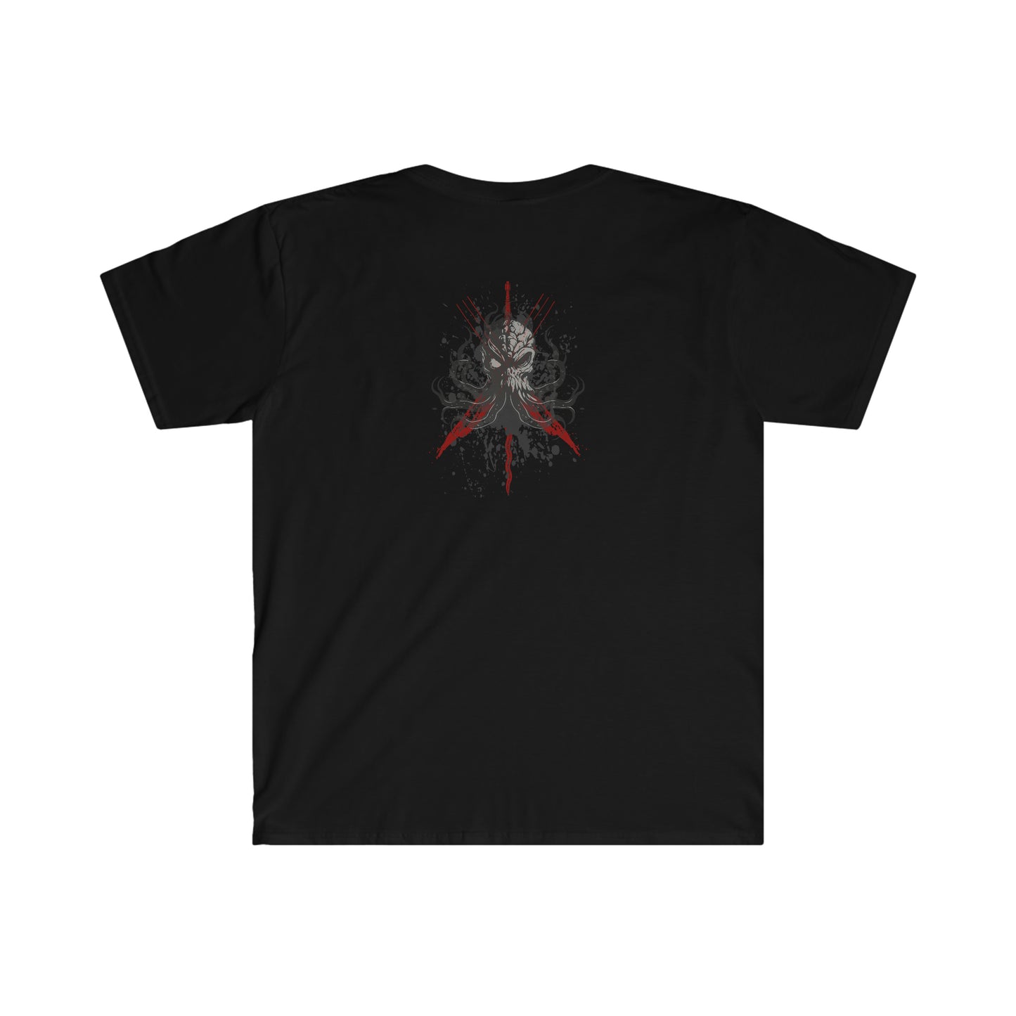 2 Mouth front and back printed Unisex Softstyle T-Shirt