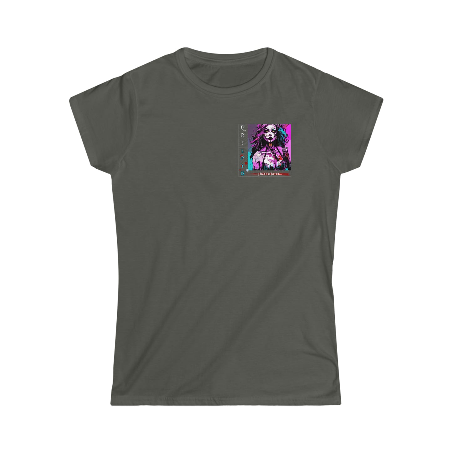 The B-2 front and back printed Women's Softstyle Tee