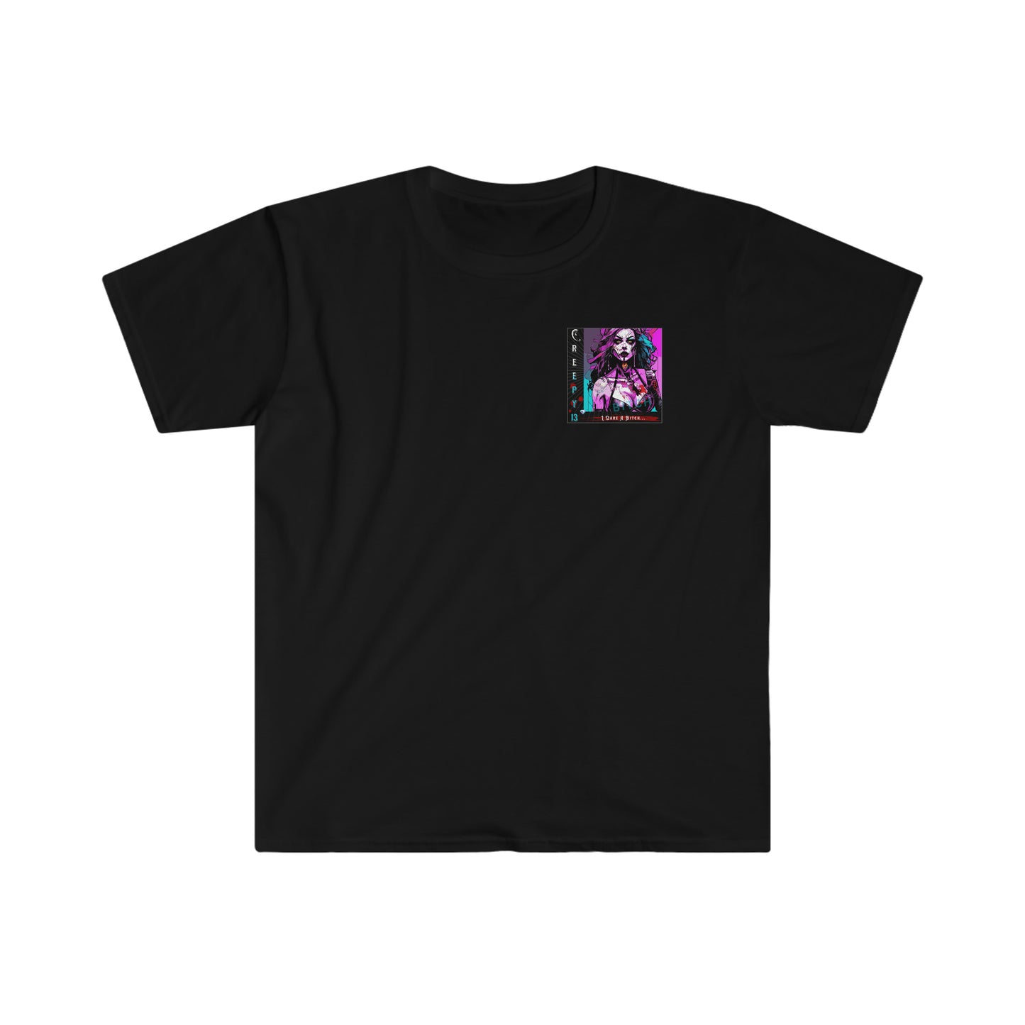The B front and back printed Unisex Softstyle T-Shirt