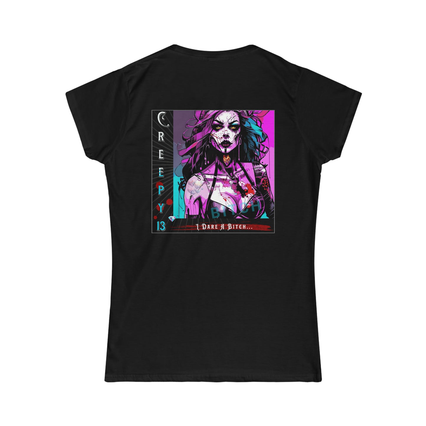 The B-2 front and back printed Women's Softstyle Tee