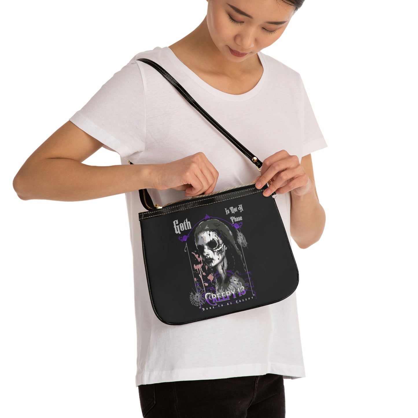 Goth Is Not A Phase front and back printed Small Shoulder Bag