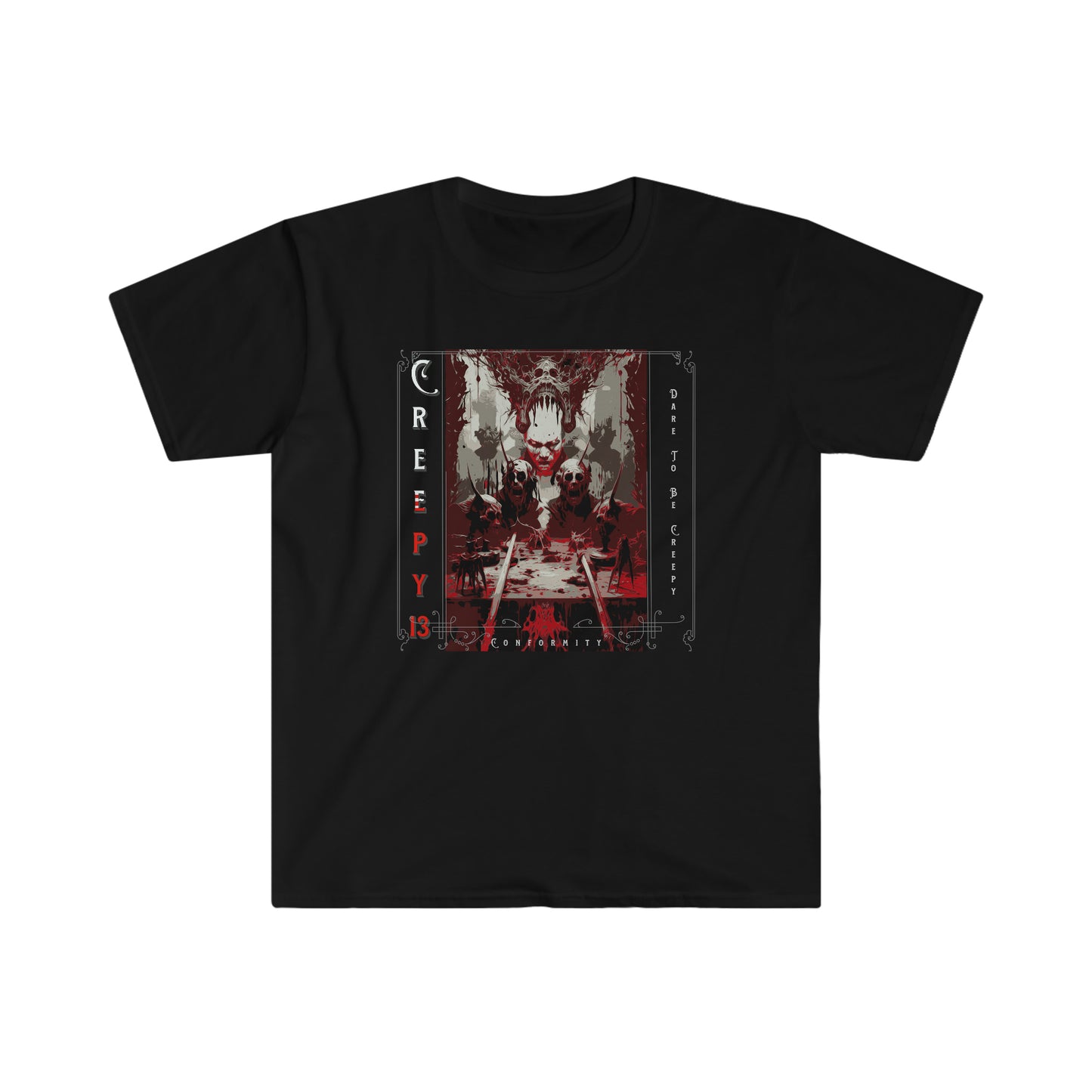 ( 2 designs ) Conformity full front and back printed Unisex Softstyle T-Shirt