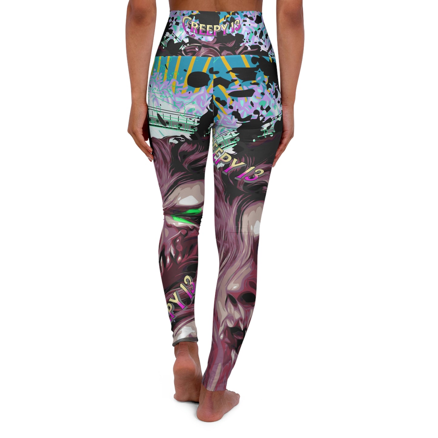 Creepy 13 Aqua Queen High Waisted Yoga Leggings other goodies