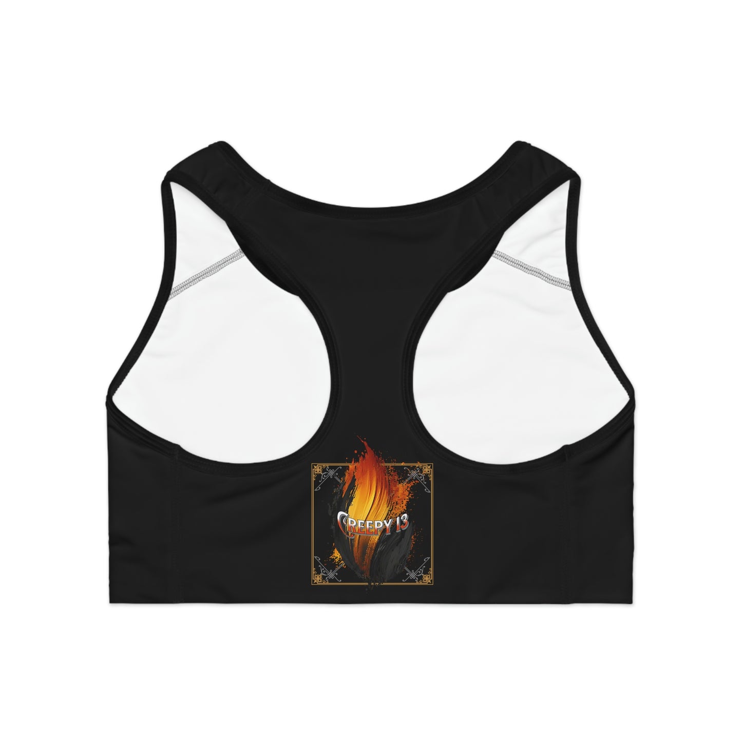 Creepy 13 fire Sports Bra (AOP) other goodies