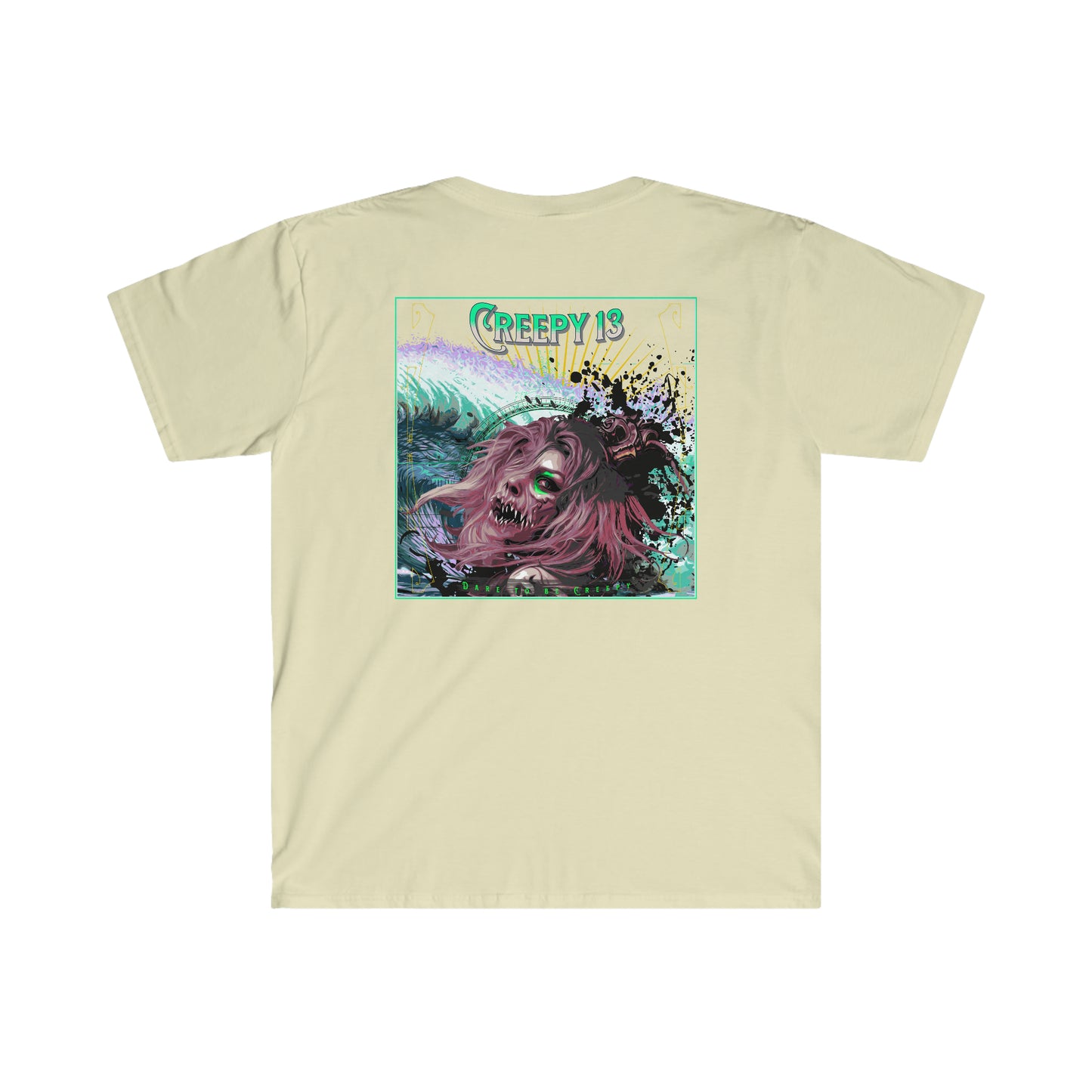 Aqua Queen front and back printed Unisex Softstyle T-Shirt
