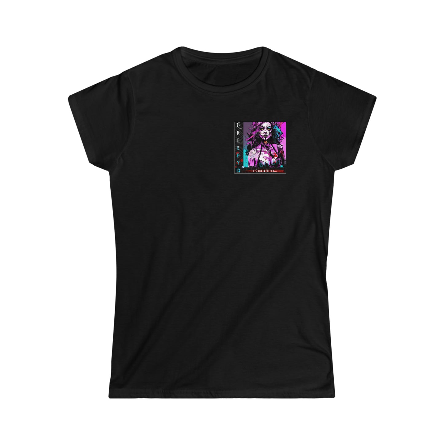 The B-2 front and back printed Women's Softstyle Tee