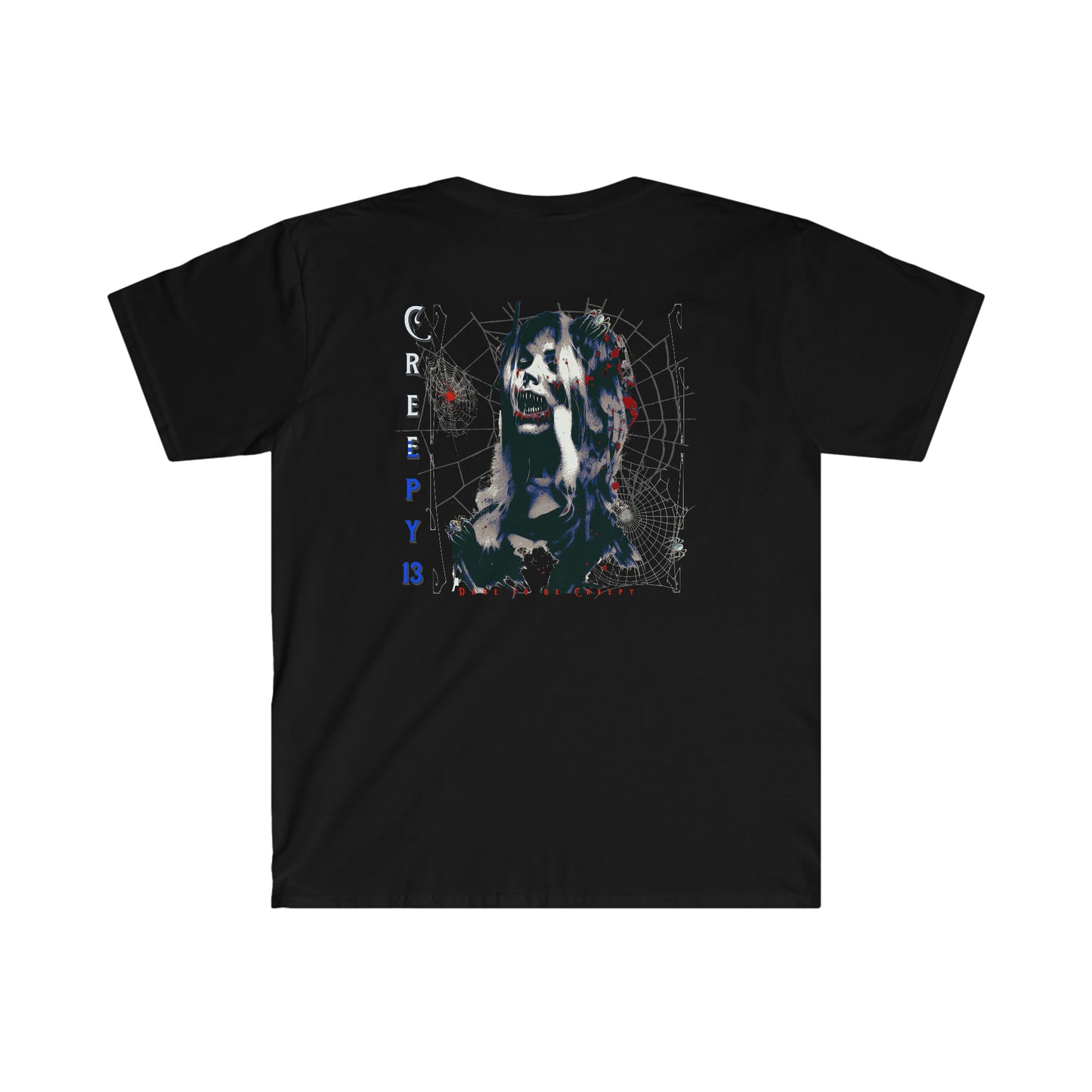 Pin Teeth front and back printed Unisex Softstyle T-Shirt