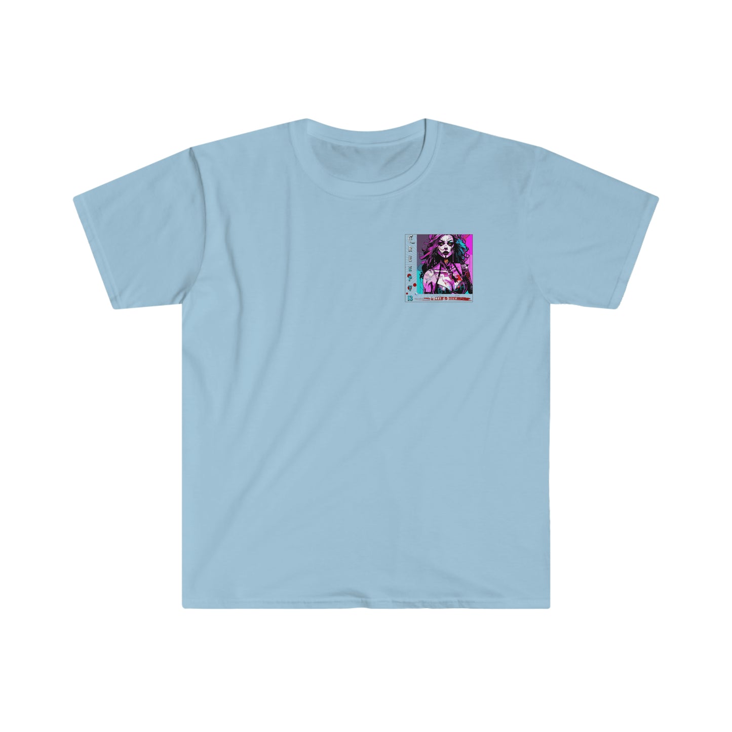 The B front and back printed Unisex Softstyle T-Shirt