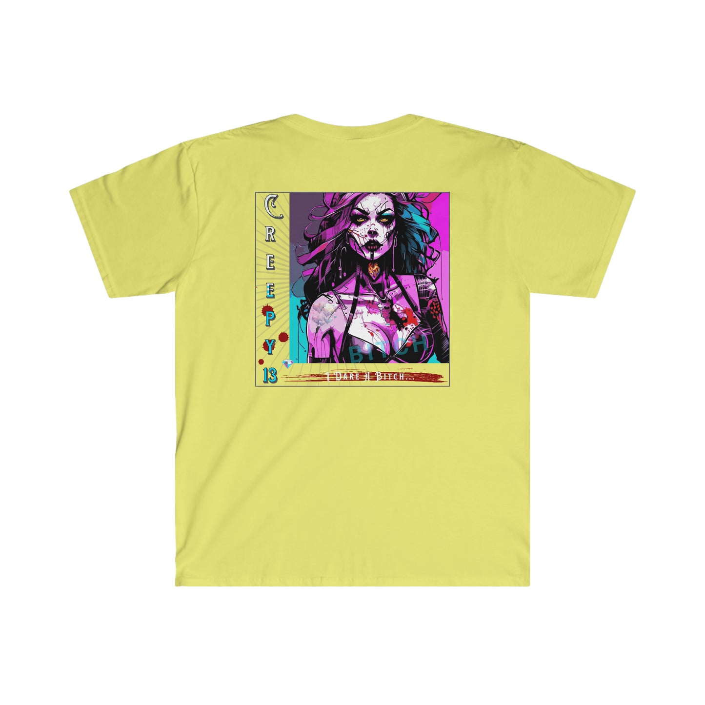 The B front and back printed Unisex Softstyle T-Shirt