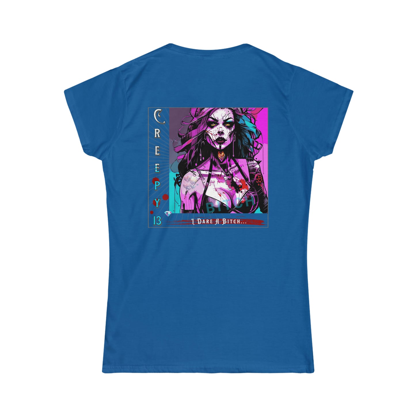 The B-2 front and back printed Women's Softstyle Tee