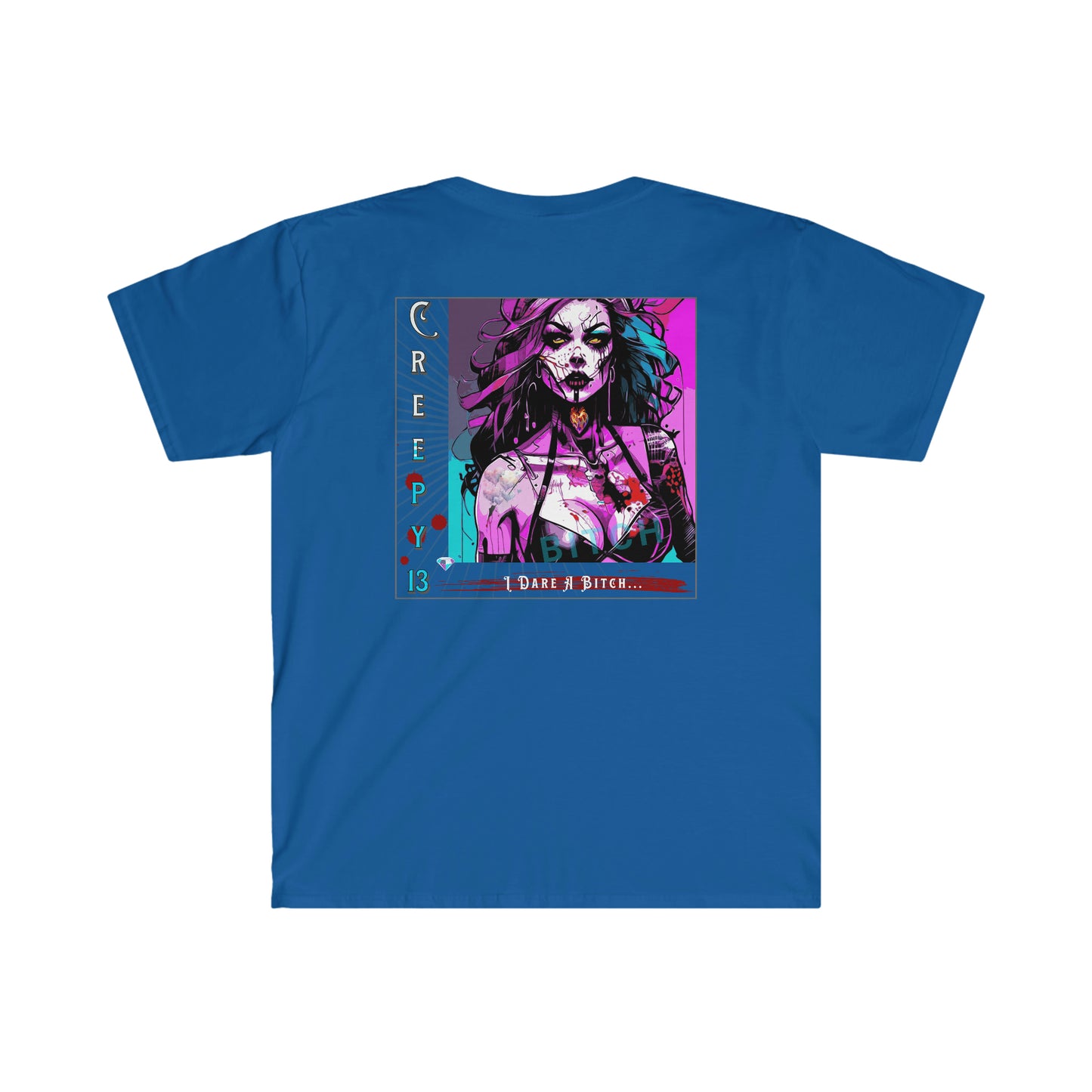 The B front and back printed Unisex Softstyle T-Shirt