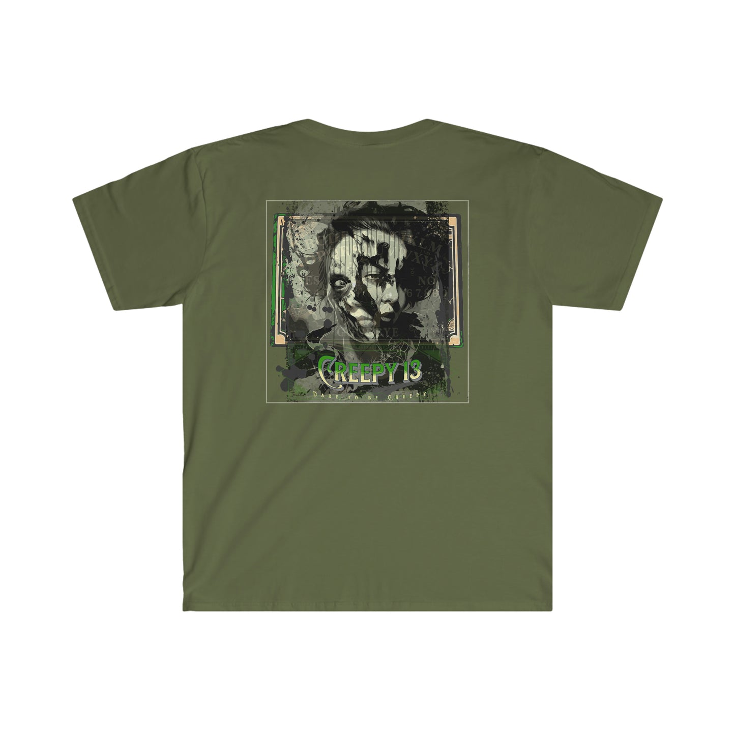 Ouija front and back printed Unisex Softstyle T-Shirt