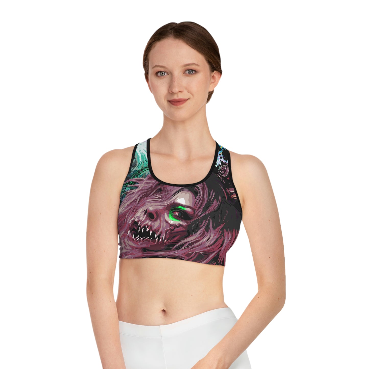 Creepy 13 Aqua Queen Sports Bra (AOP) other goodies