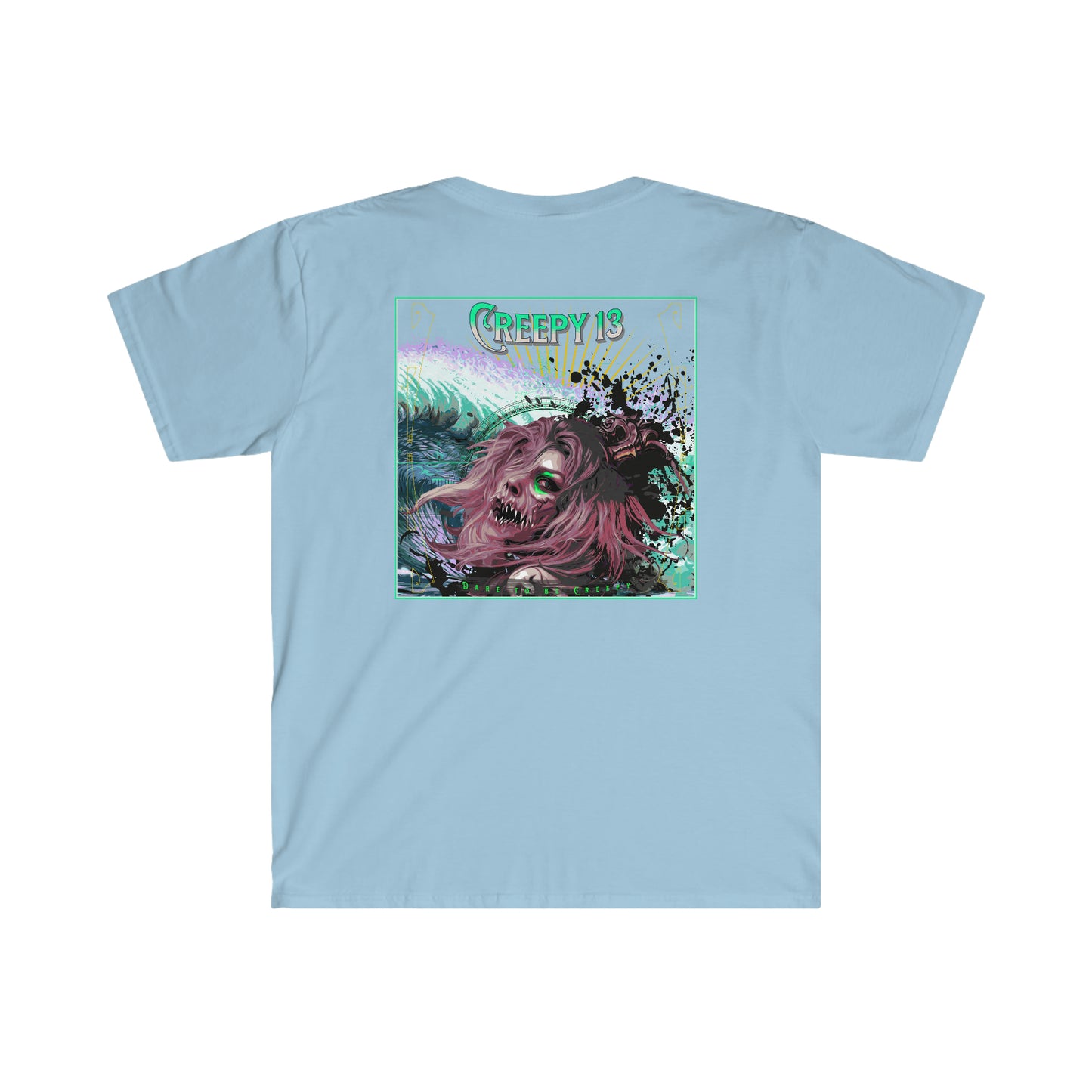 Aqua Queen front and back printed Unisex Softstyle T-Shirt