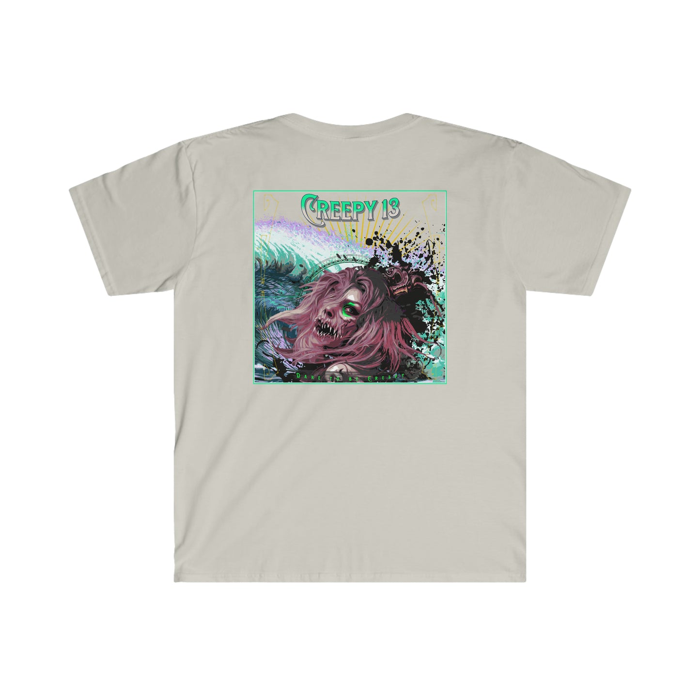Aqua Queen front and back printed Unisex Softstyle T-Shirt