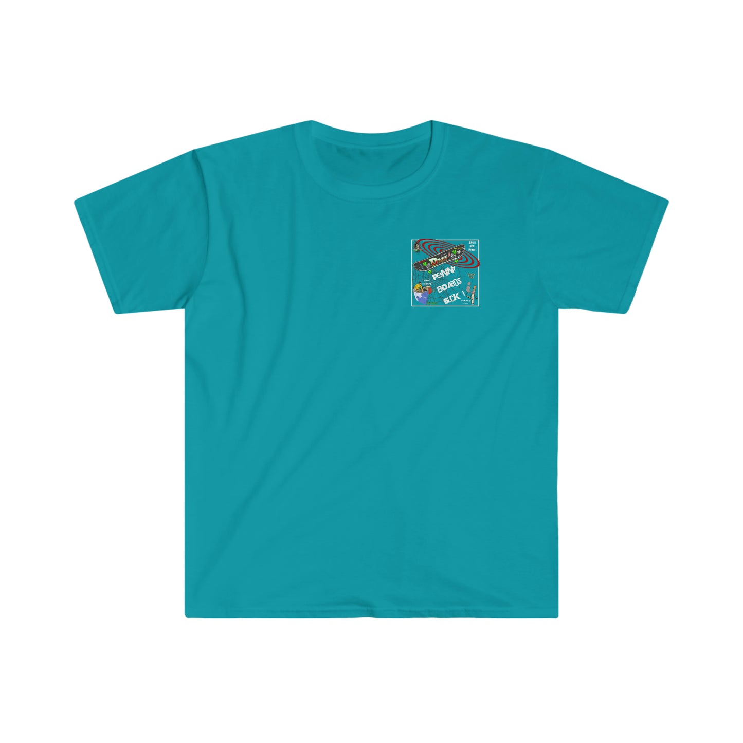 Penny boards suck Front and back printed Unisex Softstyle T-Shirt