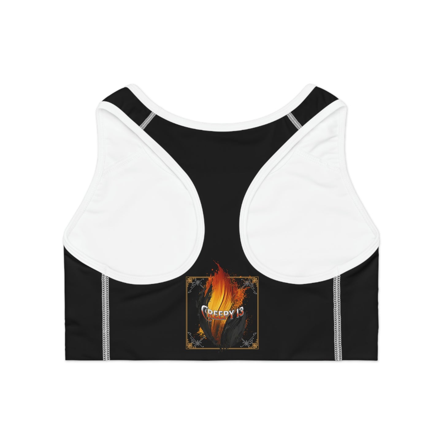 Creepy 13 fire Sports Bra (AOP) other goodies
