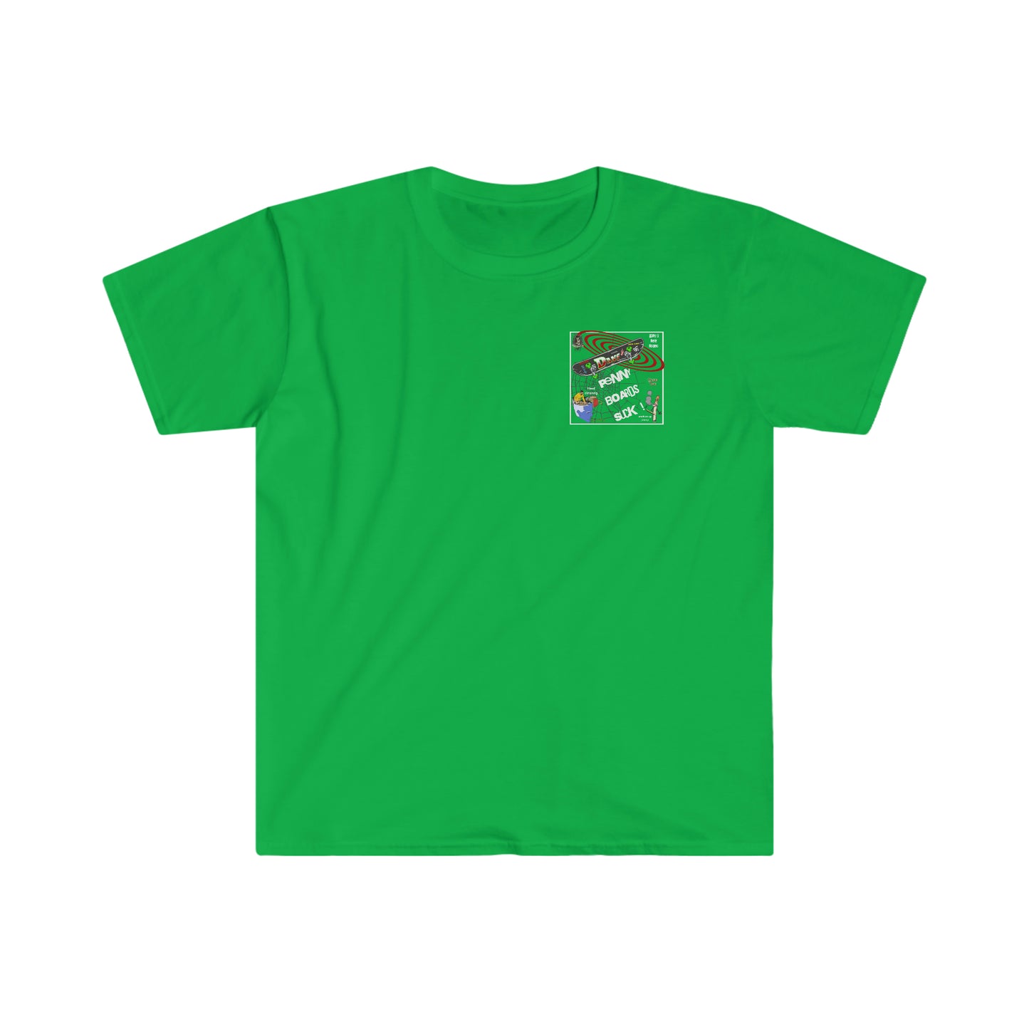 Penny boards suck Front and back printed Unisex Softstyle T-Shirt