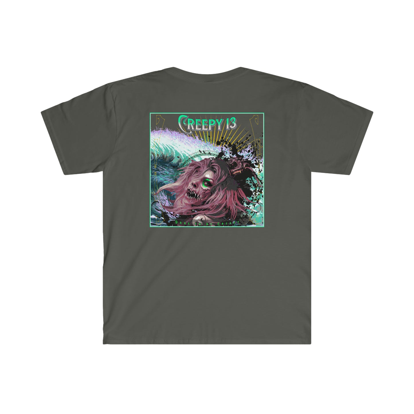 Aqua Queen front and back printed Unisex Softstyle T-Shirt