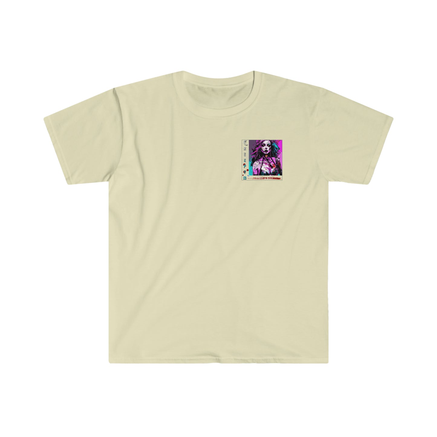 The B front and back printed Unisex Softstyle T-Shirt